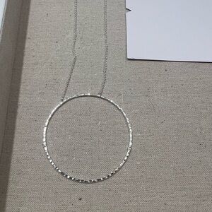 Stella & Dot Circle Silver Necklace
